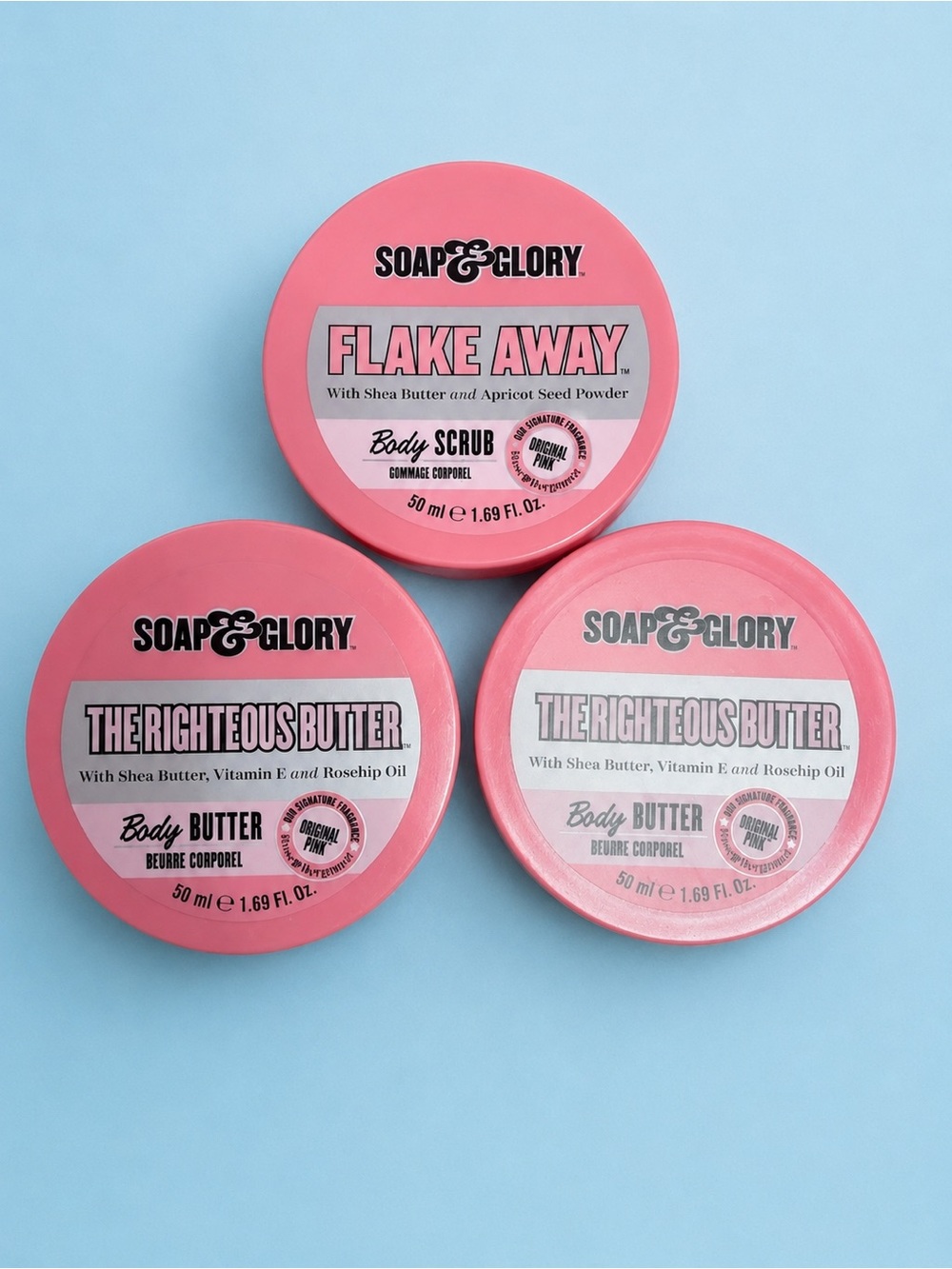 Soap & Glory Original Pink Body Care Travel Size Set of 3